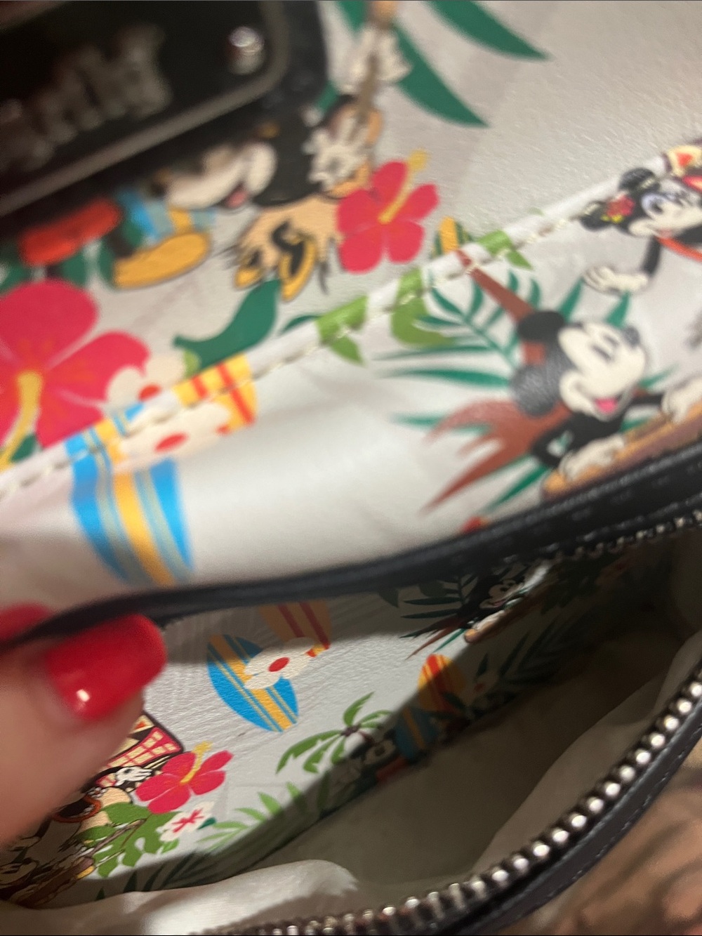Loungefly White Tropical Mickey Surf Mini Backpack - Picture 5 of 11
